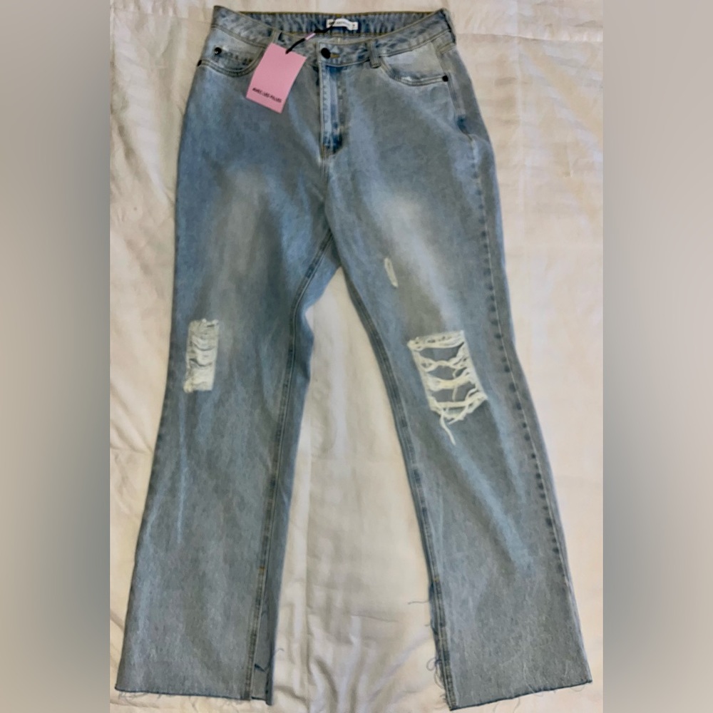 AVEC Les Filles Light High Rise Straight Leg Jeans
